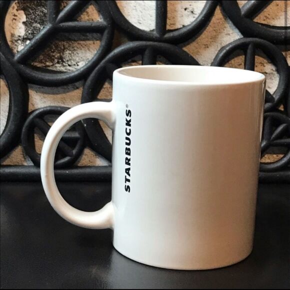 Starbucks 2012 White Ceramic Mermaid Logo Coffee Mug Cup 10 oz - Picture 3 of 9